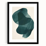 Earthen Harmony Abstracts – Dark Green Minimalist Canvas Wall Art