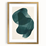 Earthen Harmony Abstracts – Dark Green Minimalist Canvas Wall Art