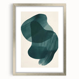 Earthen Harmony Abstracts – Dark Green Minimalist Canvas Wall Art