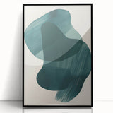 Earthen Harmony Abstracts – Dark Green Minimalist Canvas Wall Art
