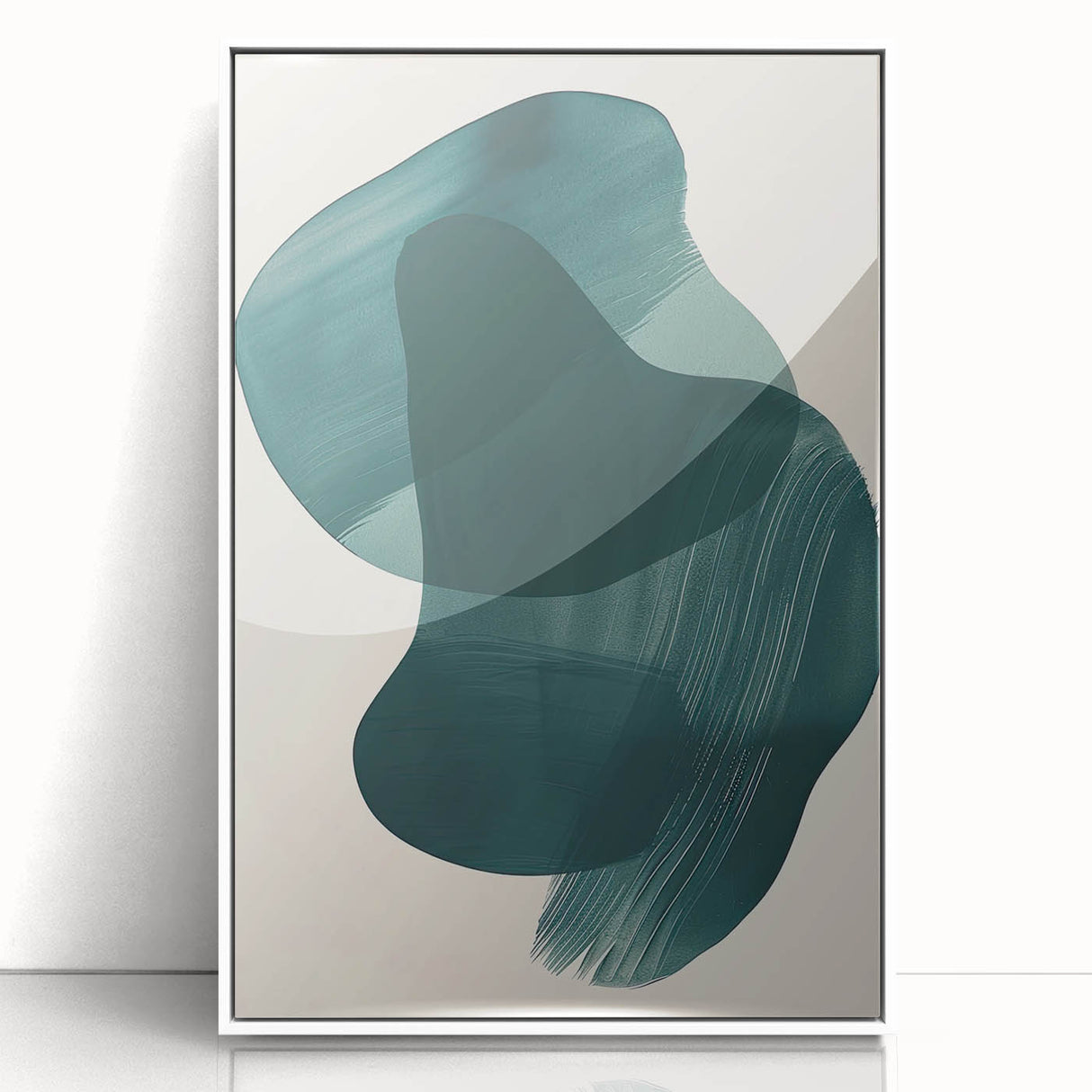 Earthen Harmony Abstracts – Dark Green Minimalist Canvas Wall Art