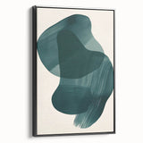 Earthen Harmony Abstracts – Dark Green Minimalist Canvas Wall Art