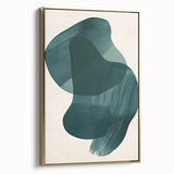 Earthen Harmony Abstracts – Dark Green Minimalist Canvas Wall Art