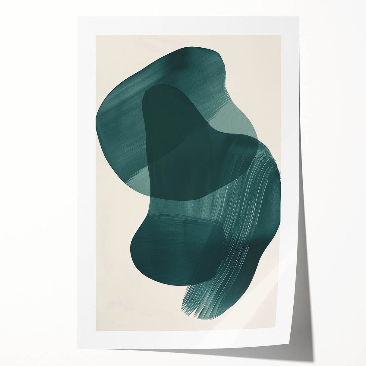 Earthen Harmony Abstracts – Dark Green Minimalist Canvas Wall Art