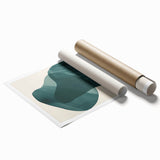 Earthen Harmony Abstracts – Dark Green Minimalist Canvas Wall Art