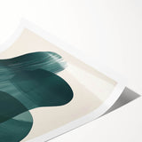 Earthen Harmony Abstracts – Dark Green Minimalist Canvas Wall Art