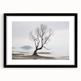 Moody Modern Wall Art – Minimalist Lone Tree & Misty Landscape