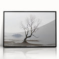 Moody Modern Wall Art – Minimalist Lone Tree & Misty Landscape