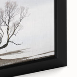Moody Modern Wall Art – Minimalist Lone Tree & Misty Landscape
