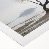 Moody Modern Wall Art – Minimalist Lone Tree & Misty Landscape