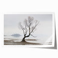 Moody Modern Wall Art – Minimalist Lone Tree & Misty Landscape