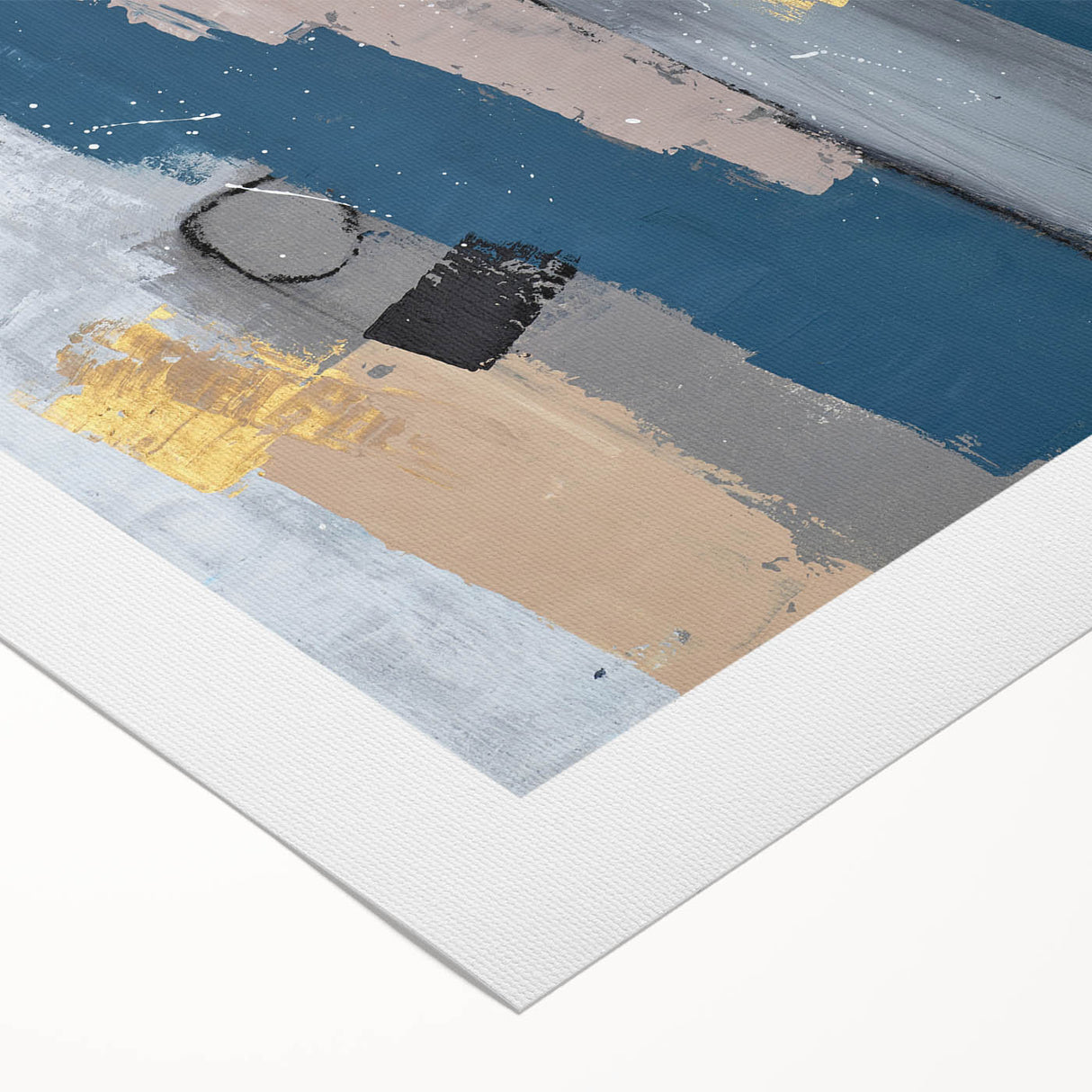 Geometric Contrast Flow – Earthen Harmony Neutral Abstract Prints