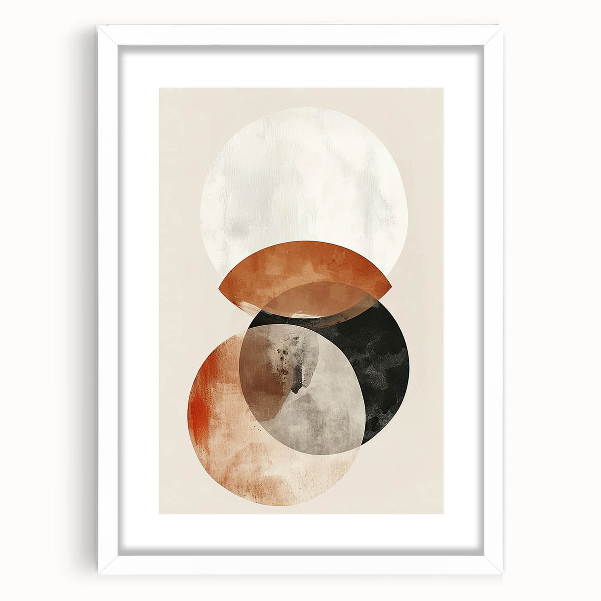 Earthen Harmony Abstracts – Neutral Earth Tone Geometric Wall Art