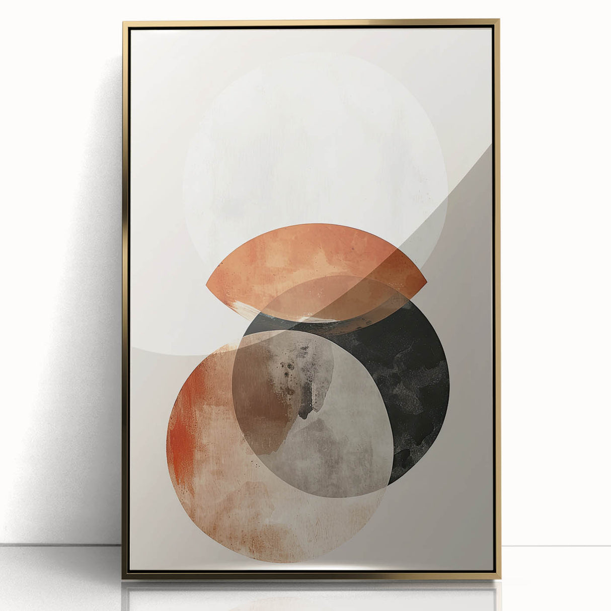 Earthen Harmony Abstracts – Neutral Earth Tone Geometric Wall Art
