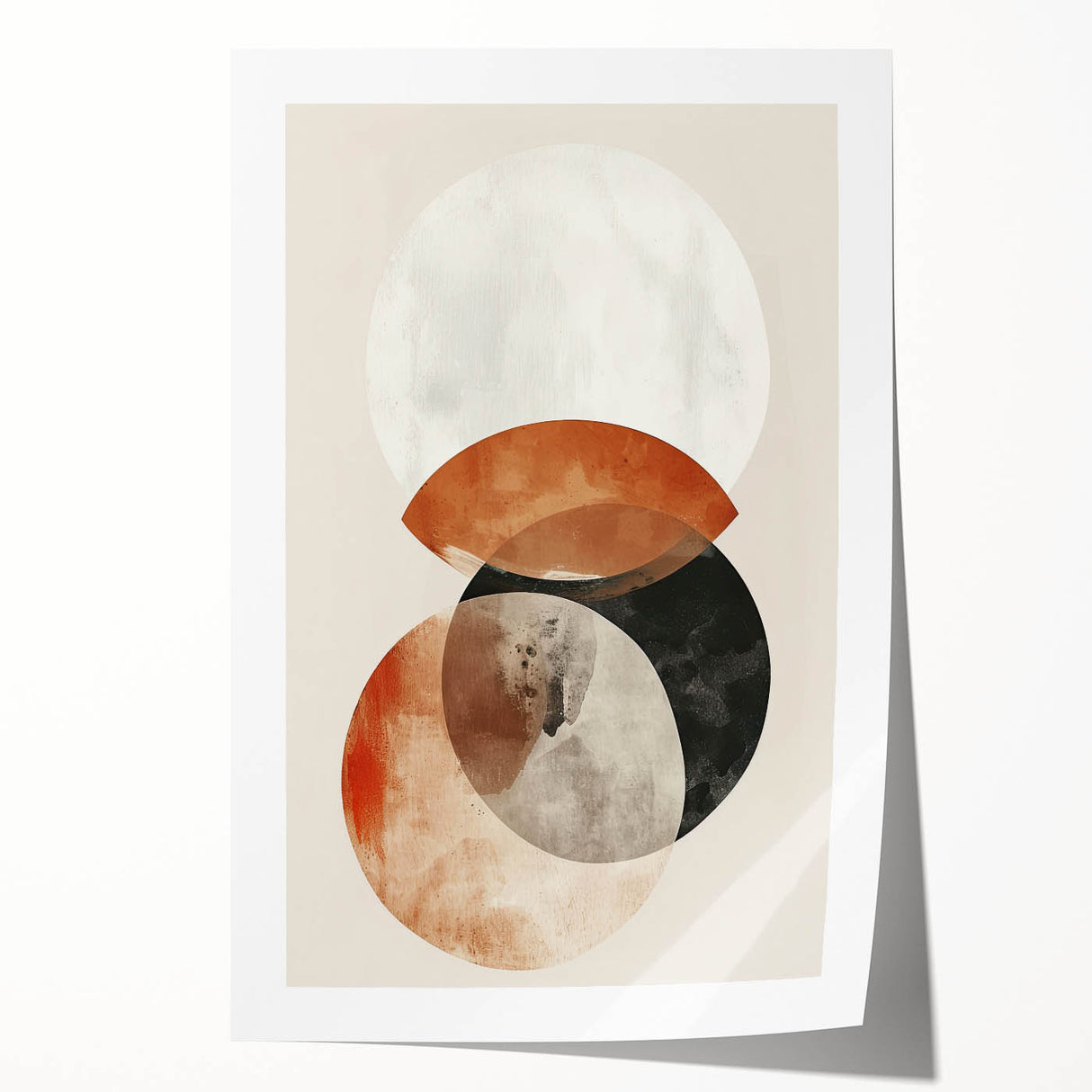 Earthen Harmony Abstracts – Neutral Earth Tone Geometric Wall Art