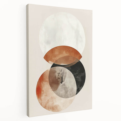 Earthen Harmony Abstracts – Neutral Earth Tone Geometric Wall Art