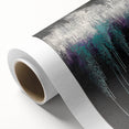 Abstract Canvas Wall Art – Dripping Teal & Purple Moody Painting