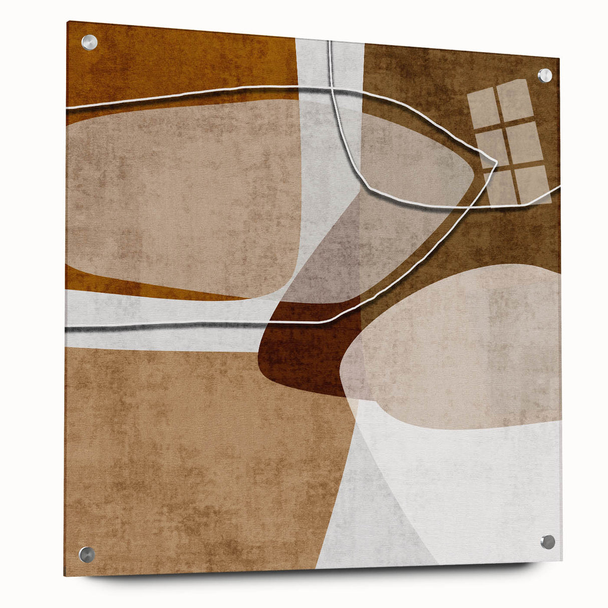 Warm Organic Forms – Earthen Harmony Minimalist Wall Decor Print