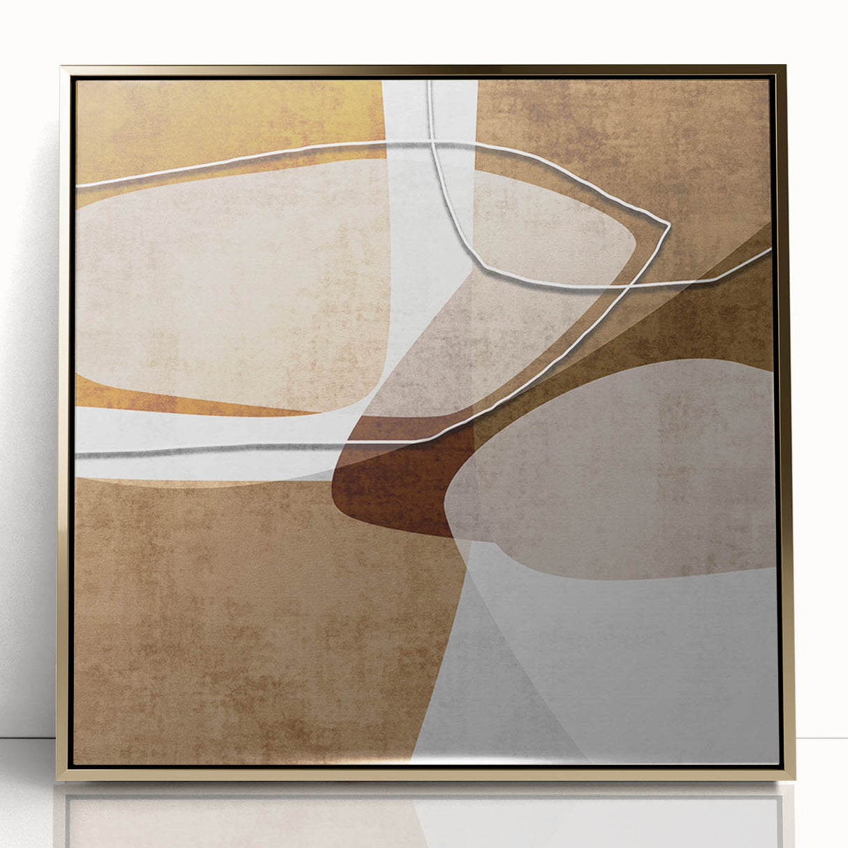 Warm Organic Forms – Earthen Harmony Minimalist Wall Decor Print