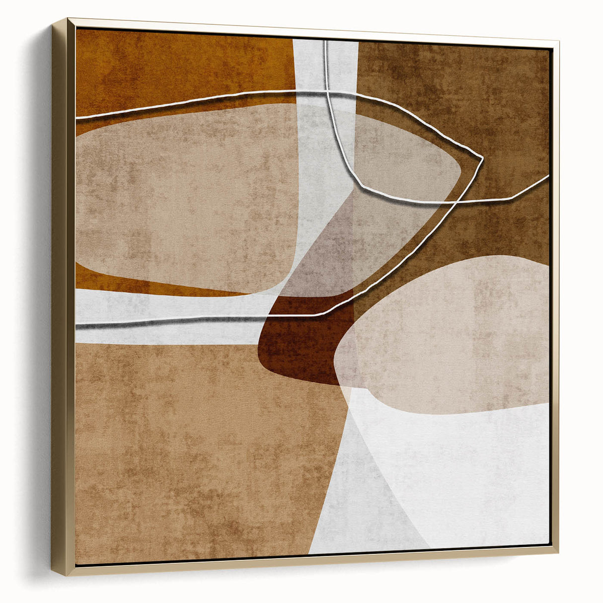 Warm Organic Forms – Earthen Harmony Minimalist Wall Decor Print