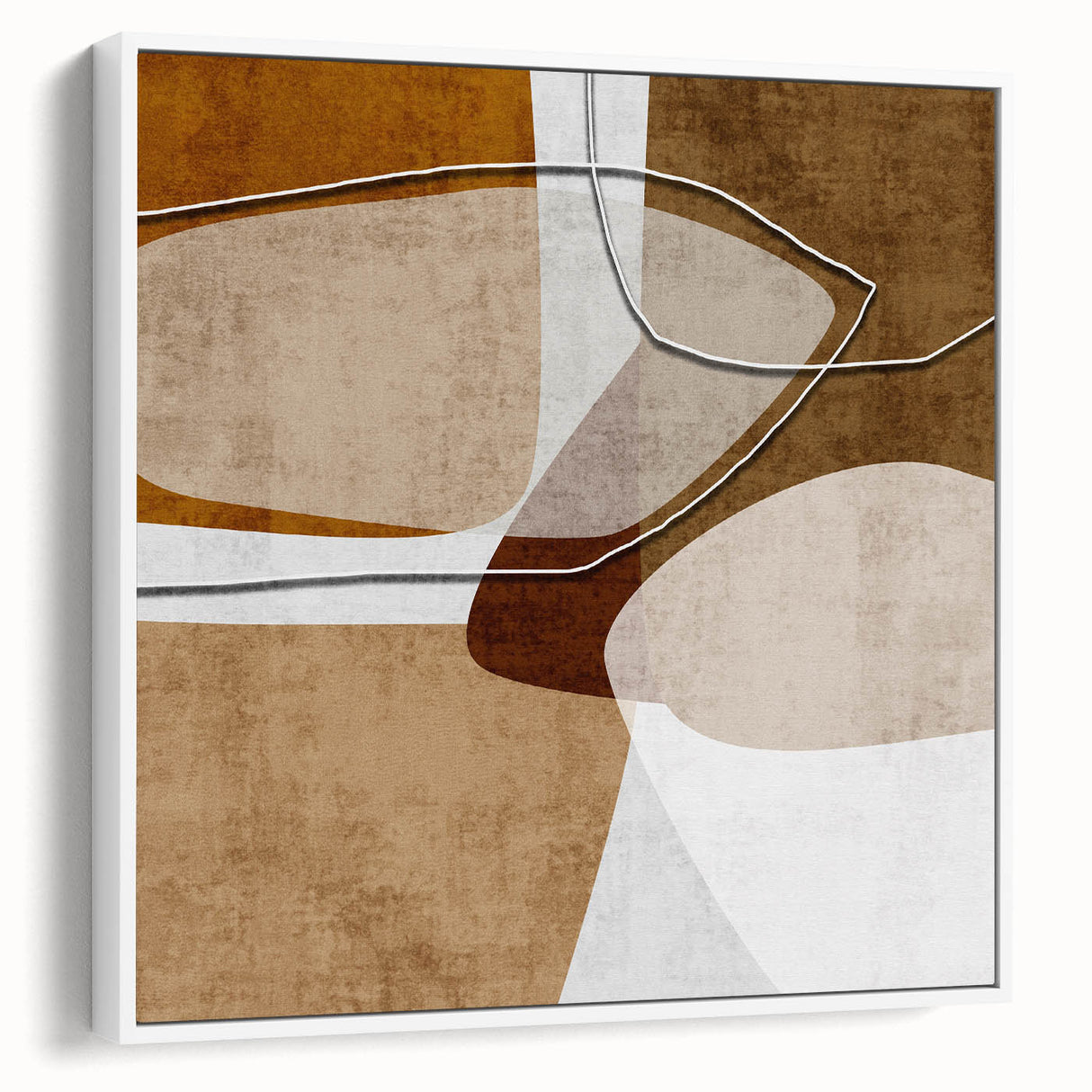 Warm Organic Forms – Earthen Harmony Minimalist Wall Decor Print