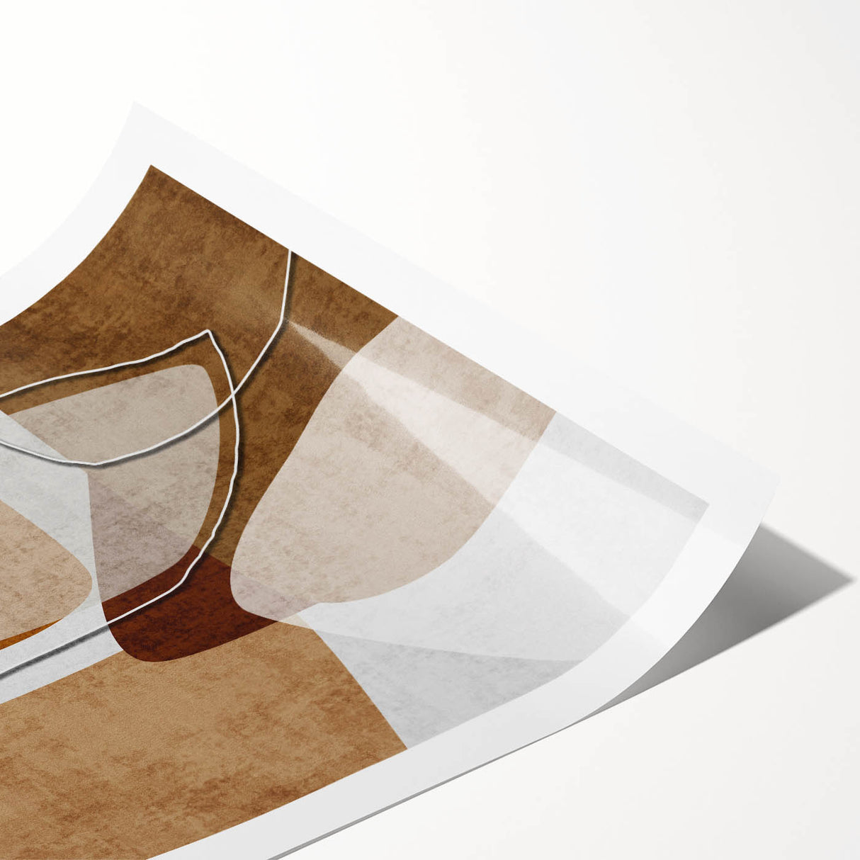 Warm Organic Forms – Earthen Harmony Minimalist Wall Decor Print