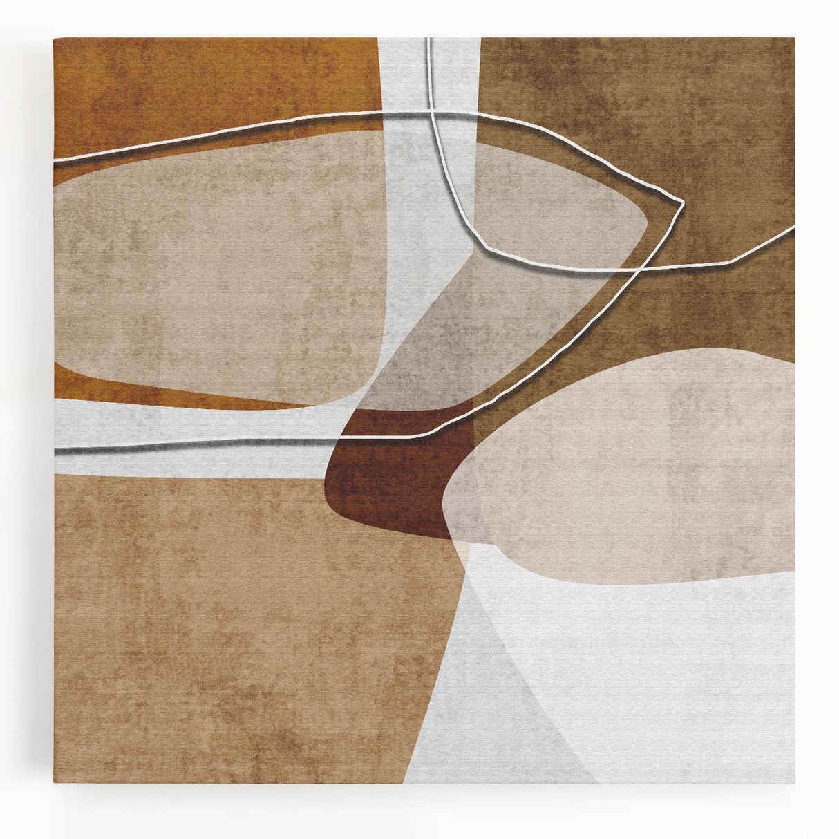 Warm Organic Forms – Earthen Harmony Minimalist Wall Decor Print