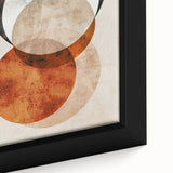 Abstract Wall Art – Burnt Orange & Beige Textured Geometric Canvas