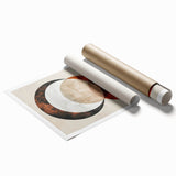 Abstract Wall Art – Burnt Orange & Beige Textured Geometric Canvas