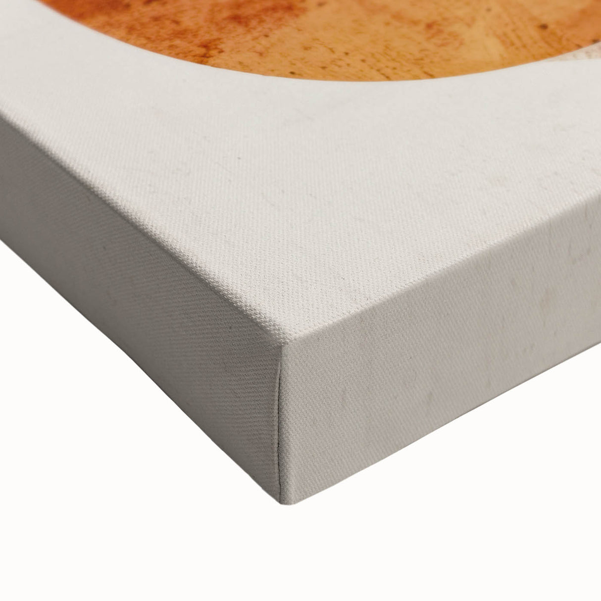 Abstract Wall Art – Burnt Orange & Beige Textured Geometric Canvas