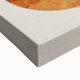 Abstract Wall Art – Burnt Orange & Beige Textured Geometric Canvas