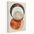 Abstract Wall Art – Burnt Orange & Beige Textured Geometric Canvas