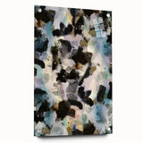Textured Energy – Black & Teal Earthen Harmony Abstracts Print