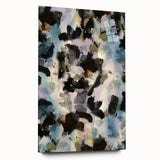 Textured Energy – Black & Teal Earthen Harmony Abstracts Print