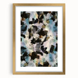 Textured Energy – Black & Teal Earthen Harmony Abstracts Print