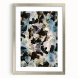 Textured Energy – Black & Teal Earthen Harmony Abstracts Print