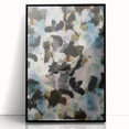 Textured Energy – Black & Teal Earthen Harmony Abstracts Print