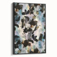 Textured Energy – Black & Teal Earthen Harmony Abstracts Print