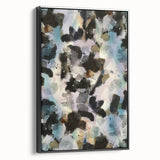 Textured Energy – Black & Teal Earthen Harmony Abstracts Print