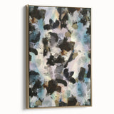 Textured Energy – Black & Teal Earthen Harmony Abstracts Print