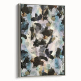 Textured Energy – Black & Teal Earthen Harmony Abstracts Print