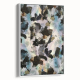 Textured Energy – Black & Teal Earthen Harmony Abstracts Print