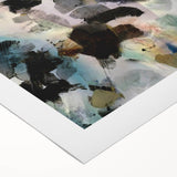 Textured Energy – Black & Teal Earthen Harmony Abstracts Print