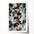Textured Energy – Black & Teal Earthen Harmony Abstracts Print