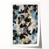 Textured Energy – Black & Teal Earthen Harmony Abstracts Print