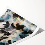 Textured Energy – Black & Teal Earthen Harmony Abstracts Print