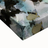 Textured Energy – Black & Teal Earthen Harmony Abstracts Print