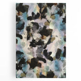 Textured Energy – Black & Teal Earthen Harmony Abstracts Print
