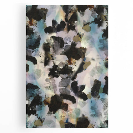 Textured Energy – Black & Teal Earthen Harmony Abstracts Print