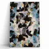 Textured Energy – Black & Teal Earthen Harmony Abstracts Print